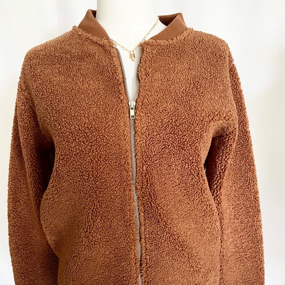 Forever 21 Cozy Jacket in teddy bear brown. Size S